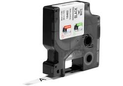 Labeltape Dymo Rhino industrieel polyester 9mm zwart op wit