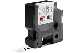 Labeltape Dymo Rhino industrieel vinyl 19mm zwart op wit