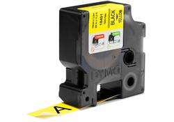 Labeltape Dymo Rhino industrieel nylon 19mm zwart op geel