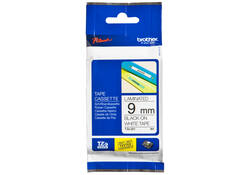 Labeltape Brother P-touch TZE-221 9mm zwart op wit