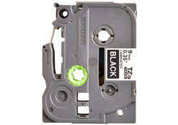 Labeltape Brother P-touch TZE-325 9mm wit op zwart