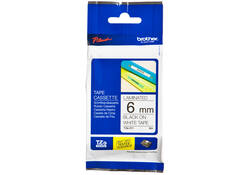 Labeltape Brother P-touch TZE-211 6mm zwart op wit