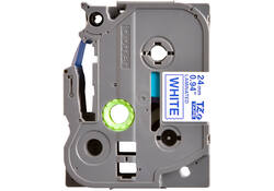 Labeltape Brother P-touch TZE-253 24mm blauw op wit