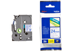 Labeltape Brother P-touch TZE-253 24mm blauw op wit