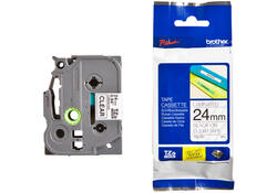 Labeltape Brother P-touch TZE-151 24mm zwart op transparant