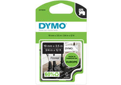 Labeltape Dymo LabelManager D1 nylon 19mm zwart op wit