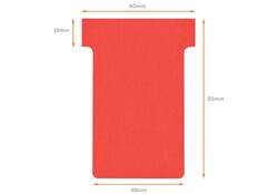T-kaart Nobo nr.2 48mm rood 100 stuks