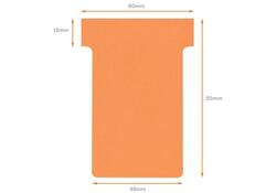 T-kaart Nobo nr.2 48mm oranje 100 stuks