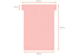 Planbord T-kaart Nobo nr 3 80mm roze 100 stuks