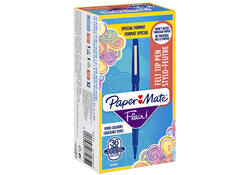 Fineliner Paper Mate Flair Original medium blauw valuepack à 36 stuks
