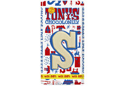Chocoladeletter Tony's Chocolonely wit S 180gr