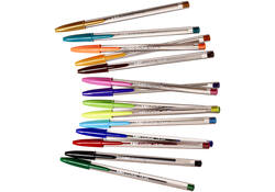 Balpen Bic Cristal large multicolour assorti etui à 15 stuks