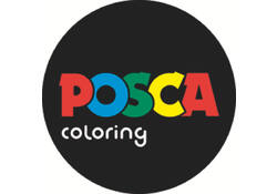 Verfstift Posca Sticker Graffiti assorti metalen koffer à 20 stuks