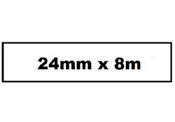 Labeltape Quantore TZE-251 24mm x 8m zwart op wit