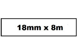 Labeltape Quantore TZE-241 18mm x 8m wit/zwart