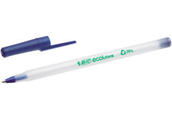 Balpen Bic ecolutions round stic medium blauw