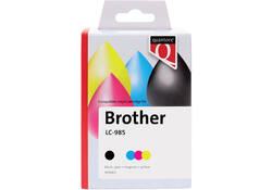 Inktcartridge Quantore alternatief tbv Brother LC-985 zwart + 3 kleuren