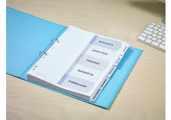 Tabbladen Avery Indexmaker 9-gaats 5-delig wit