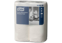 Keukenrol Tork Premium 2-laags 64 vel wit 120269