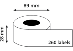 Labeletiket Quantore 99010 89x28mm adres wit