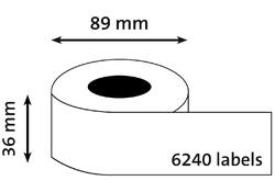 Etiket Dymo LabelWriter adressering 36x89mm 24 rollen á 260 stuks wit