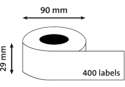 Labeletiket Quantore DK-11201 29x90mm adres wit