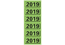 Rugetiket Elba 2019 57x25mm groen