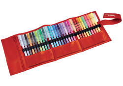 Fineliner STABILO pen 68/30 rollerset rood assorti set à 30 stuks