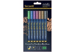 Krijtstift Securit SMA-100 rond 1-2mm metallic assorti