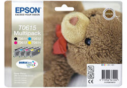 Inktcartridge Epson T0615 zwart + 3 kleuren