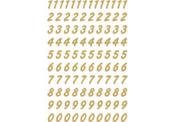 Etiket HERMA 4151 8mm getallen 0-9 goud op transparant 200st