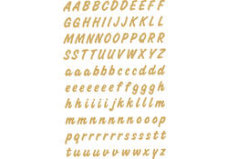 Etiket HERMA 4152 8mm letters A-Z goud op transparant 238stuks