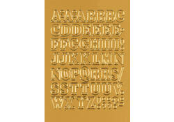 Etiket HERMA 4183 12mm letters A-Z goudfolie 50stuks