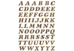 Etiket HERMA 4192 8mm letters A-Z goudfolie 61stuks