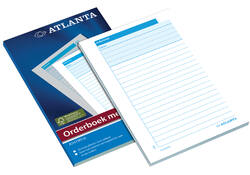 Orderboek Djois Atlanta 185x110mm 50x2vel met carbon wit