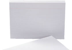 Systeemkaart Aurora 200x125mm lijn met rode koplijn 210gr wit