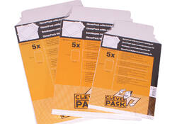 Envelop CleverPack karton A4 240x315mm wit pak à 5 stuks