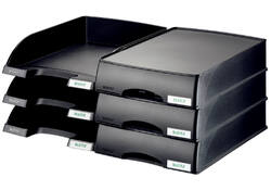 Brievenbak Leitz Plus met lade A4 maxi zwart