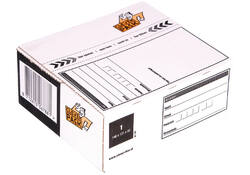 Postpakketbox 1 CleverPack 146x131x56mm wit pak à 25 stuks