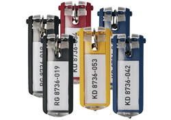 Sleutellabel Durable met ring assorti 6stuks