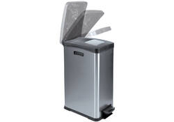 Afvalbak EKO Rejoice pedaalemmer 30 liter mat RVS