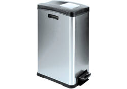 Afvalbak EKO Rejoice pedaalemmer 30 liter mat RVS