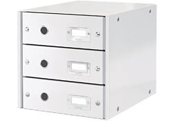 Ladenkast Leitz WOW Click & Store 3 laden wit