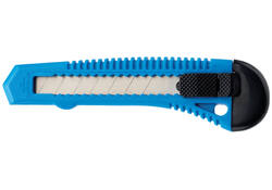 Snijmes Westcott office 18mm met schuifsluiting blauw