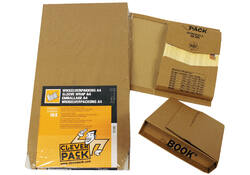 Wikkelverpakking CleverPack A4 zelfklevend bruin pak à 25 stuks