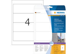 Rugetiket HERMA 10165 breed 61x192mm verwijderbaar wit