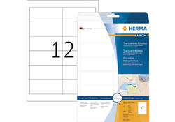Etiket HERMA 4682 96.5x42.3mm folie transparant 300stuks