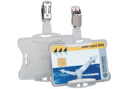 Veiligheidspashouder Durable 8118 open met clip 54x85mm