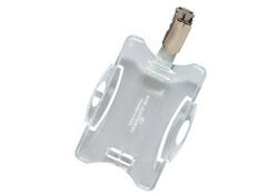 Veiligheidspashouder Durable 8118 open met clip 54x85mm