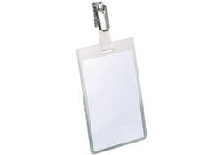 Badge Durable 8002 met clip staand gesloten 90x60mm